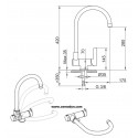 robinet mitigeur 3 voies rabattable pour osmoseur