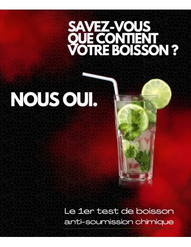 1er TEST DE BOISSON - ANTI-DROGUES -...