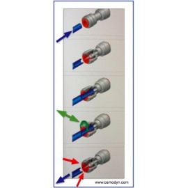 Raccord osmoseur insert laiton tubing 1/4 2
