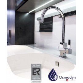 Robinet 3 voies haut  col de cygne plat 2