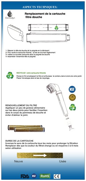 Filtre de douche à 20 niveaux - Filtre de pomme de douche - Filtre de douche  à eau dure, filtre d'adoucisseur d'eau, filtre de pomme de douche à haut  rendement pour éliminer