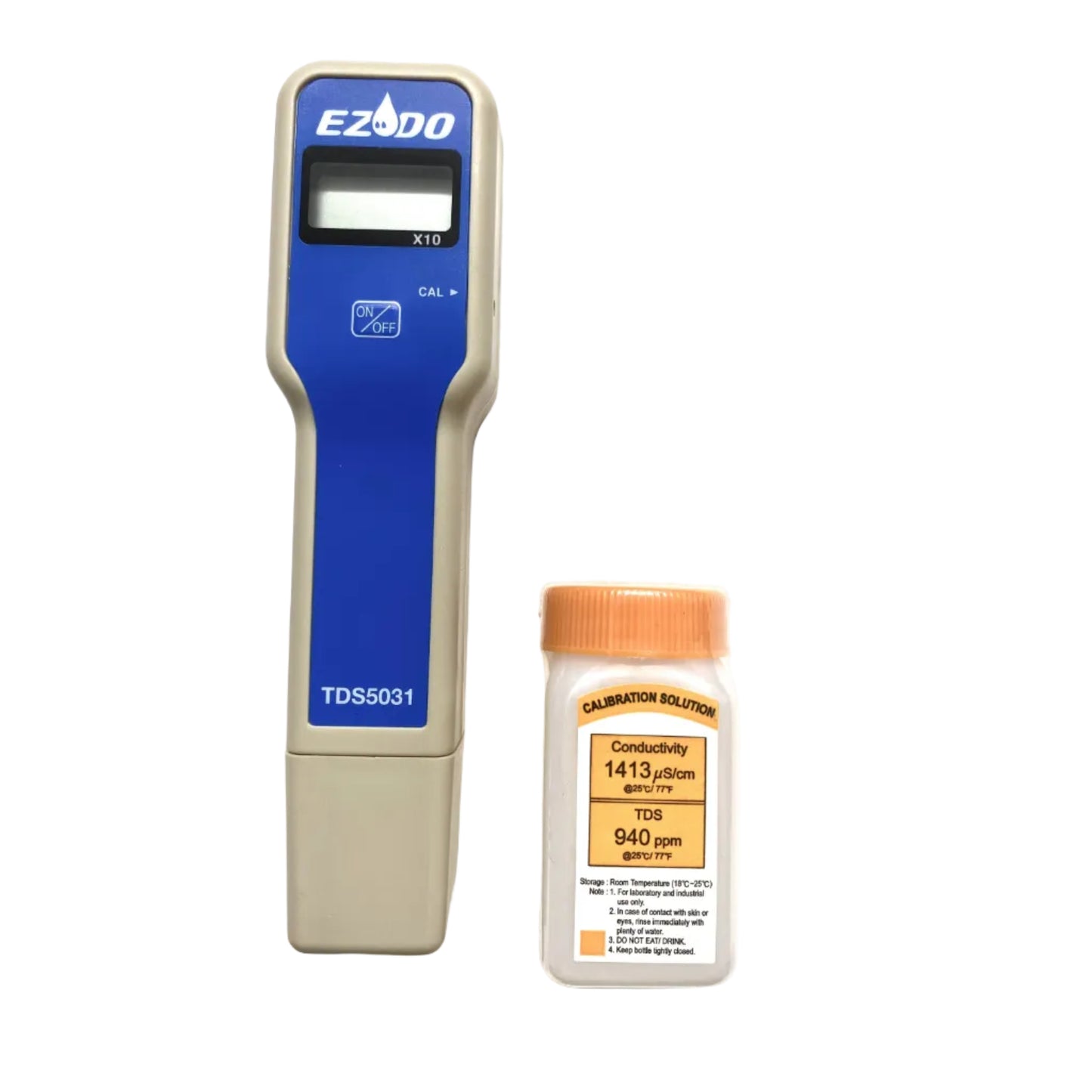 Testeur TDS avec solution d'étalonnage