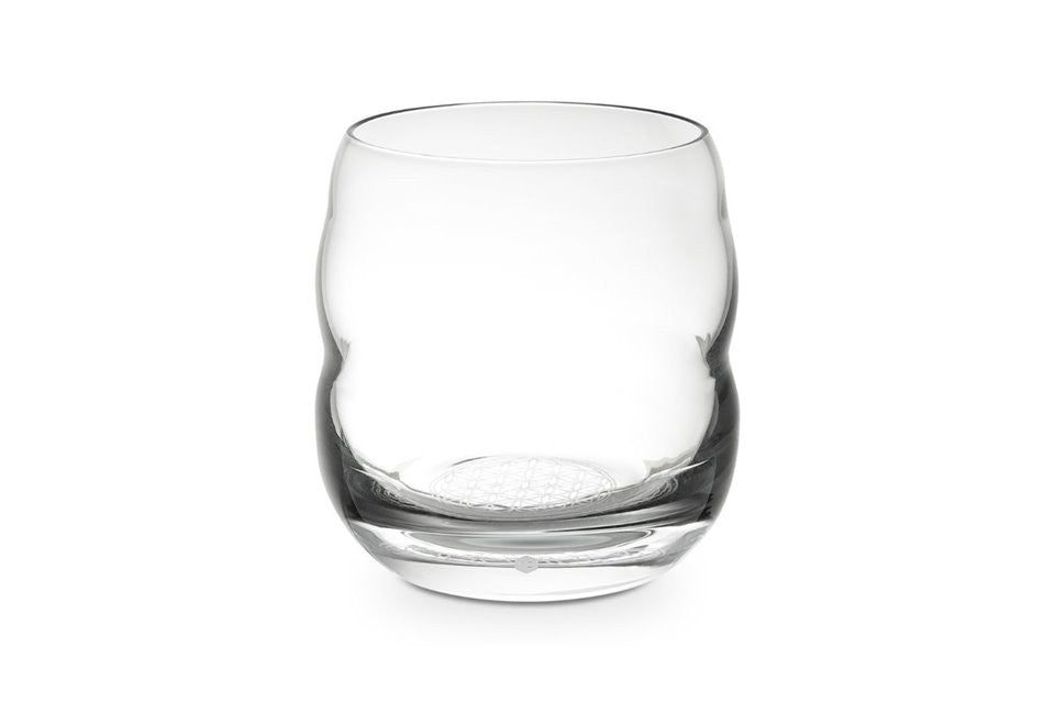 Shape wave and flower of life glass - lead-free