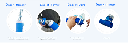 Gourde filtrante compressible