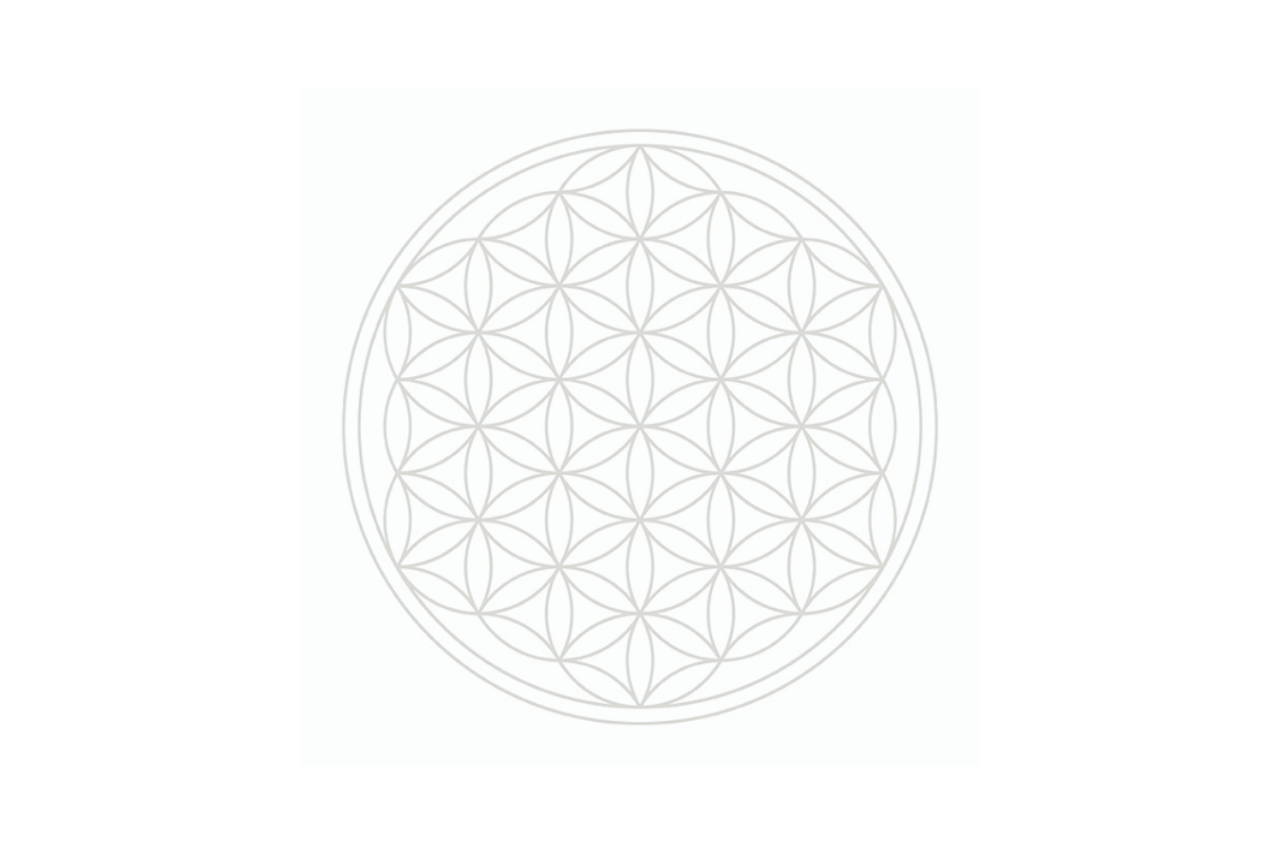 Shape wave and flower of life glass - lead-free