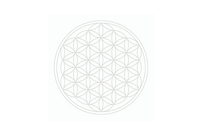 Shape wave and flower of life glass - lead-free