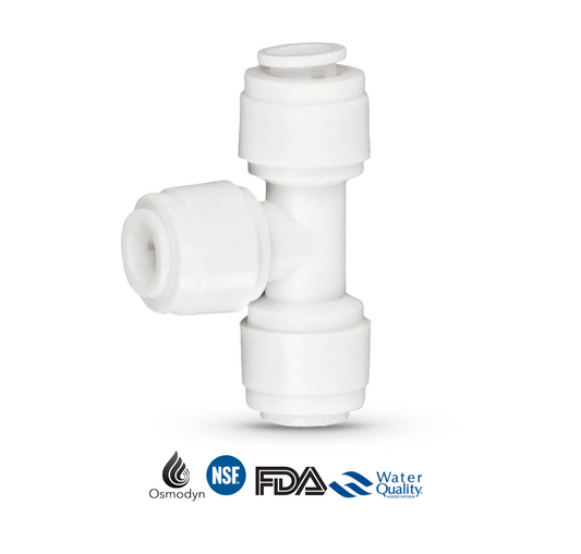 Equal 3/8 or 1/4 inch tee quick connector