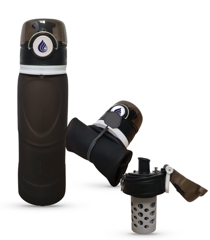 Gourde filtrante compressible