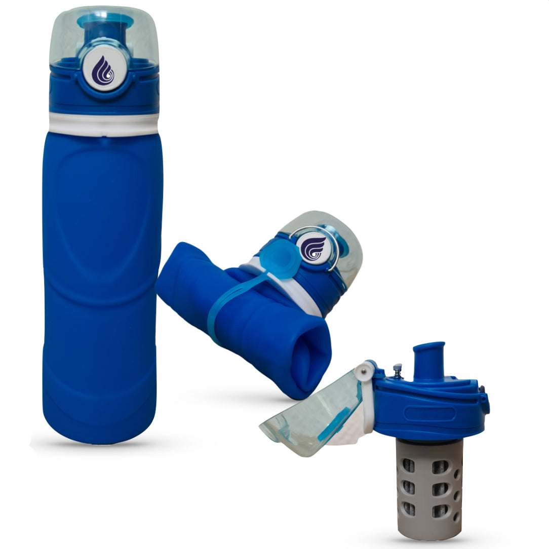 Gourde filtrante compressible