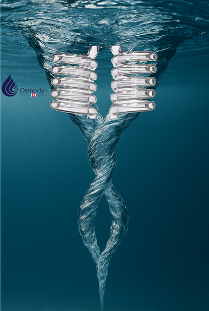 Ø 1/4" Double vortex dynamizer borosilicate glass Elixir-Osmodyn