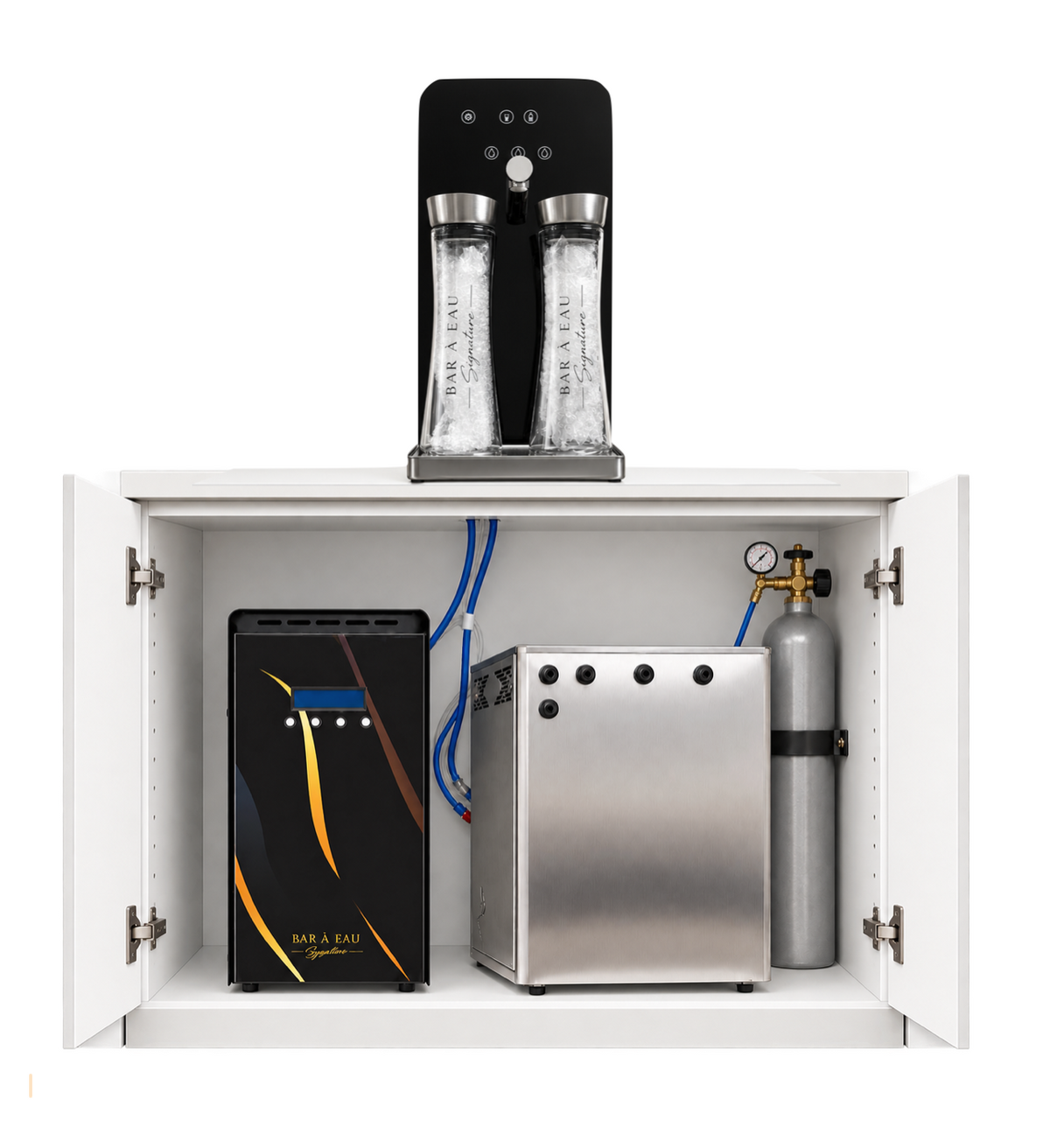 Bar à eau Signature avec osmoseur 120 L, distributeur électronique d'eau fraiche gazeuse et tempérée