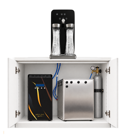 Bar à eau Signature avec osmoseur 120 L, distributeur électronique d'eau fraiche gazeuse et tempérée