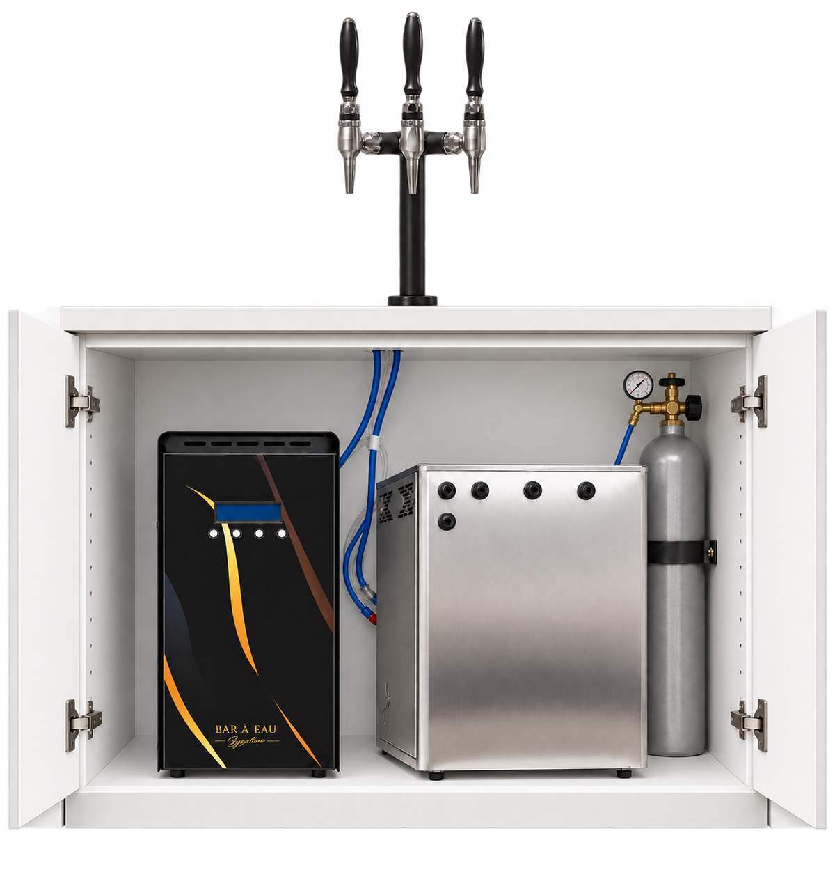 Bar à eau Signature avec osmoseur 120 L, distributeur mécanique d'eau fraiche gazeuse et tempérée
