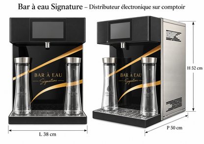 Encombrement sur comptoir du distributeur HORECA- 120L/h