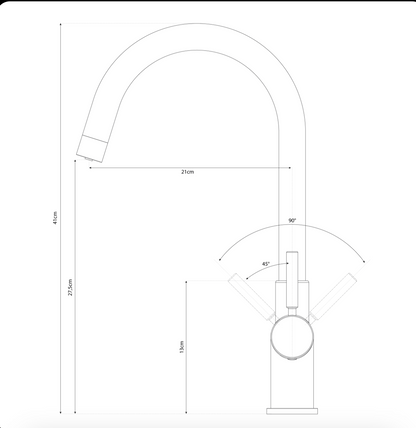 Robinet 3 voies finition Chromé satiné