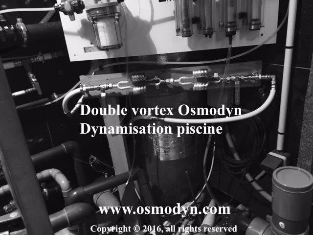 Dynamisation eau piscine double vortex Cuivre Or Argent 15x21