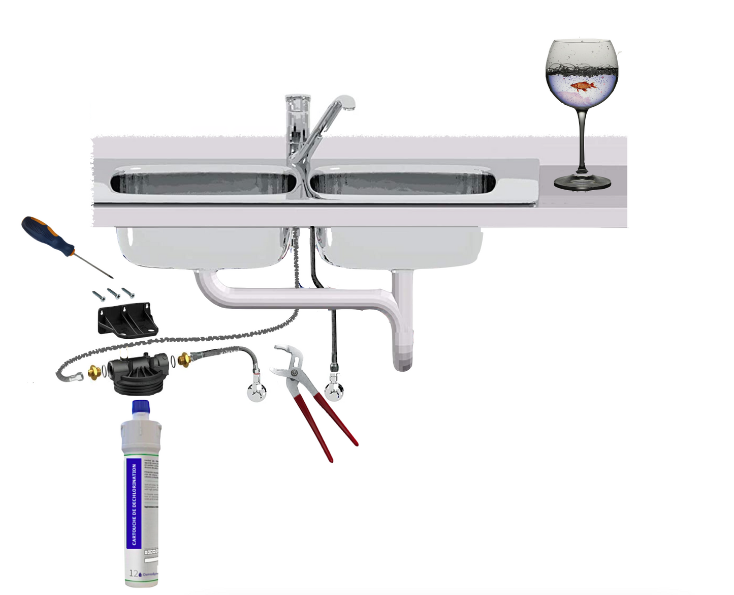 Filtre déchlorinateur 5μ