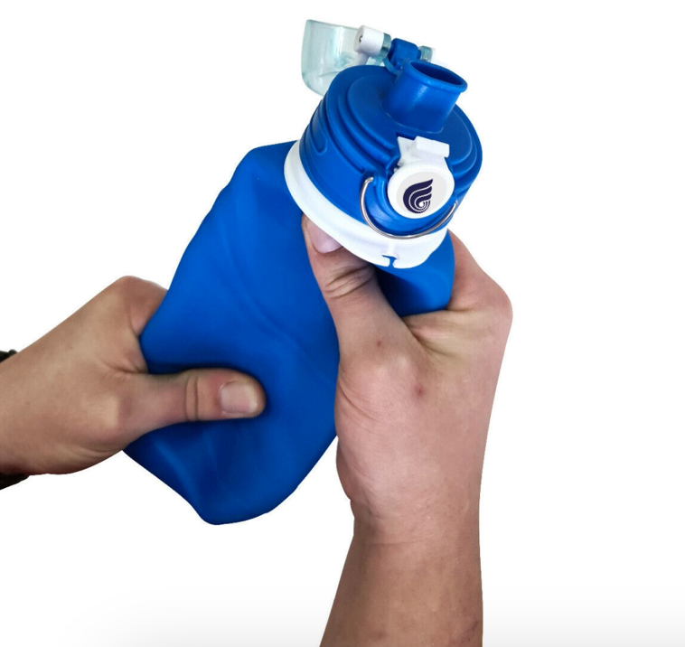 Gourde filtrante compressible