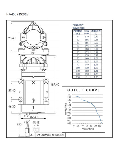 Pompe booster pour osmoseur jusqu'à 150 GPD