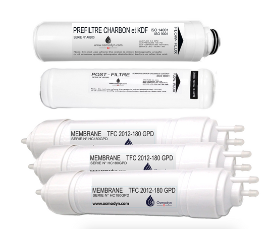 Kit de renouvellement pour osmoseur Slim-Pure, Osmodyn