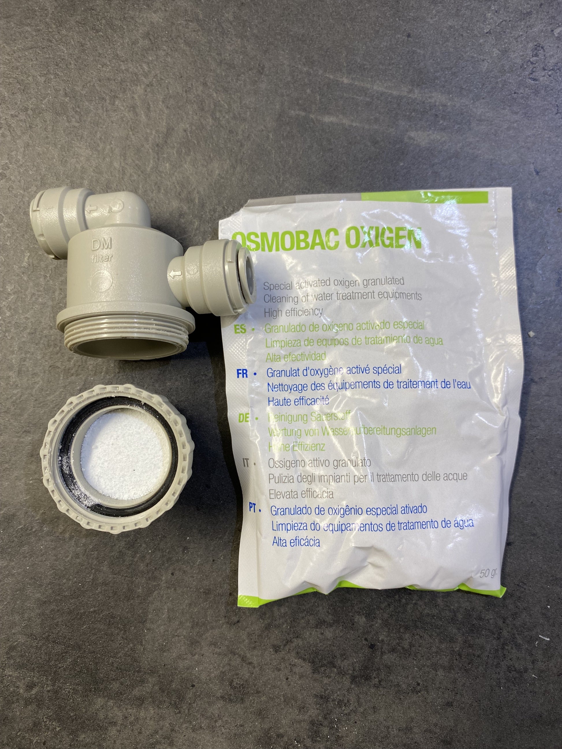 kit Osmobac avec raccord rapide  pour désinfection systeme RO et UF
