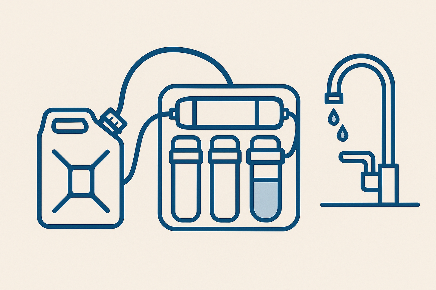 Installation sous évier de l’osmoseur Osmodyn Mini Kit Hybride