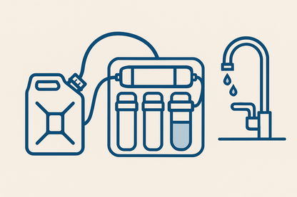 Installation sous évier de l’osmoseur Osmodyn Mini Kit Hybride