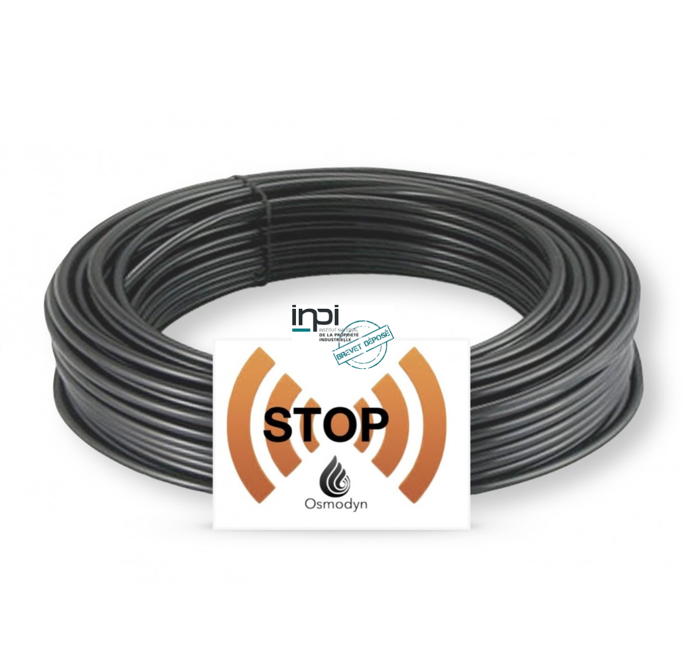 Tube blindé  Osmodyn, exclusivité de protection de  l'eau purifiée contre les ondes électromagnétiques environnantes