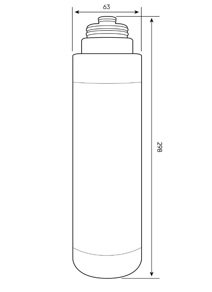 Dimension des filtres à baïonnette Osmodyn