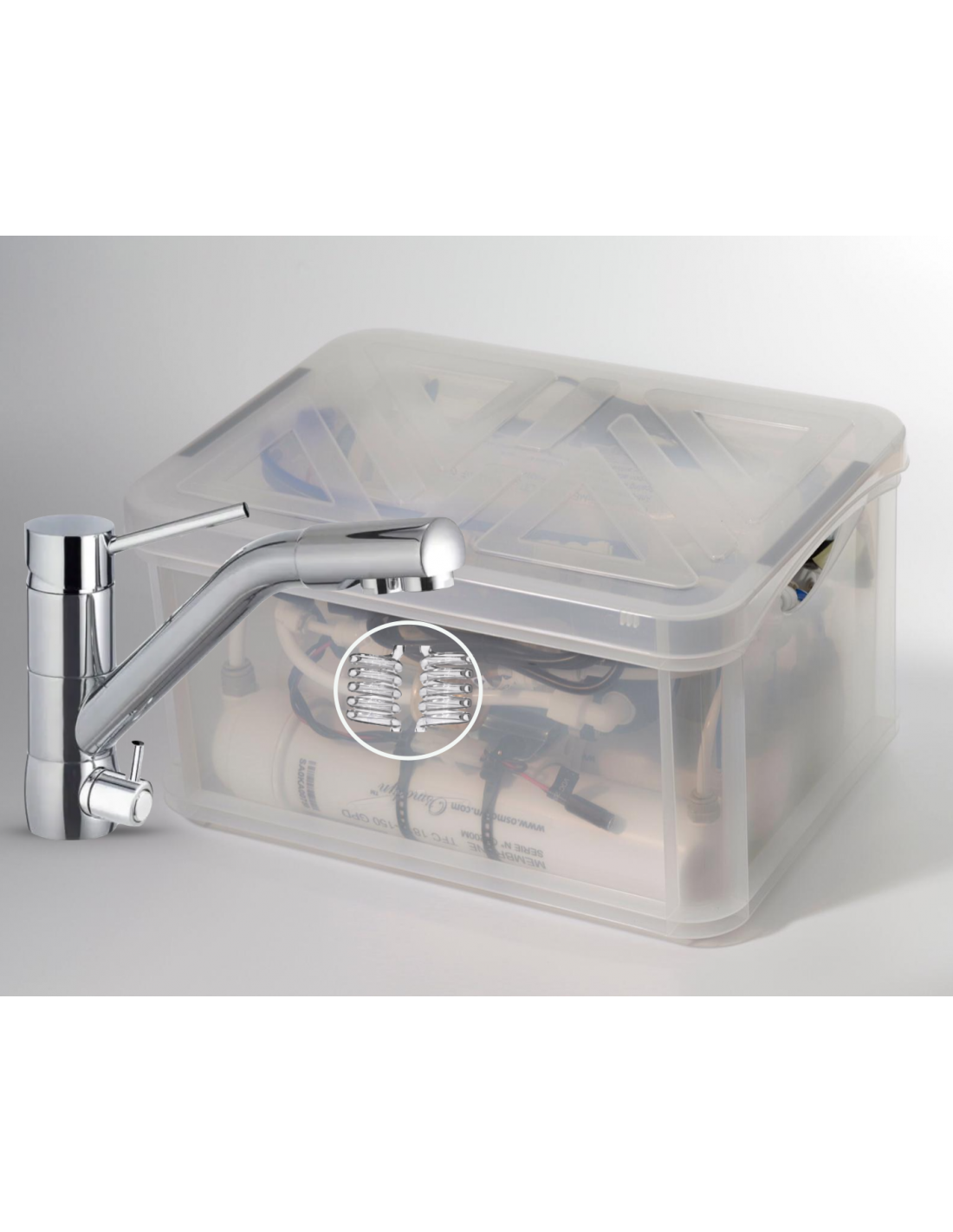 Kit osmoseur  Osmodyn vortex  Elixir,  robinet 3 voies bas