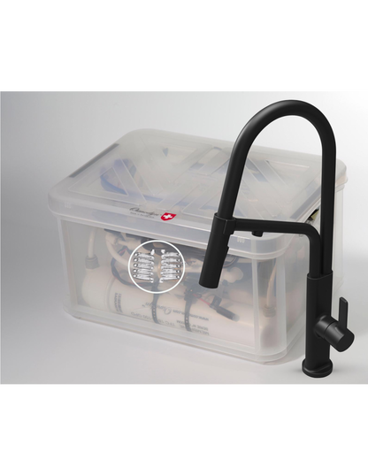 Kit osmoseur Premium  vortex Elixir, robinet douchette chef 3 voies noir