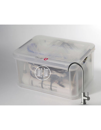 Kit osmoseur Premium Elixir avec double vortex verre, débit  direct et robinet 1 voie metal free mat