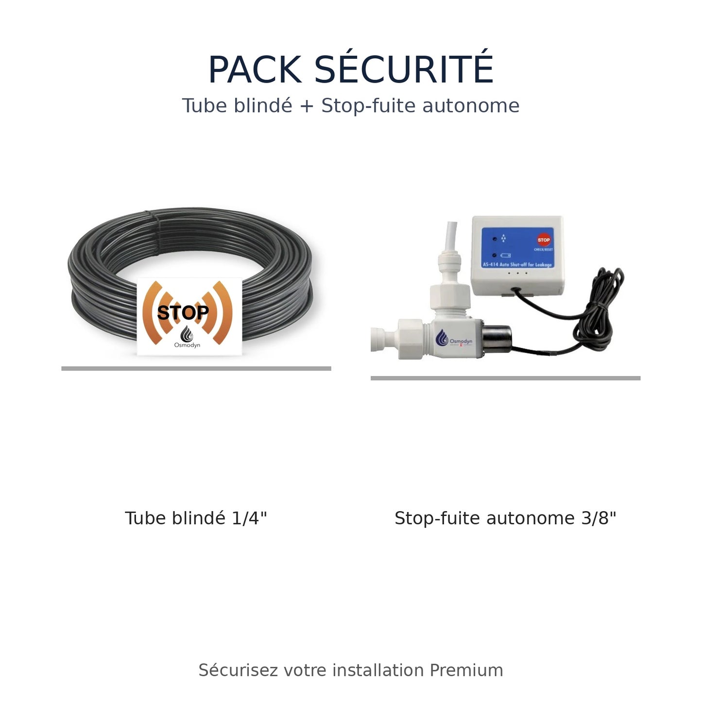 Pack Sécurité Premium – Tube blindé + Stop-fuite autonome