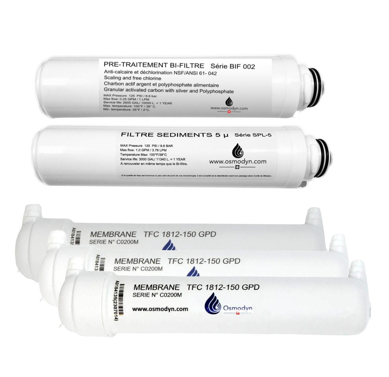 Kit de Renouvellement Osmoseur Elixir-Odemer