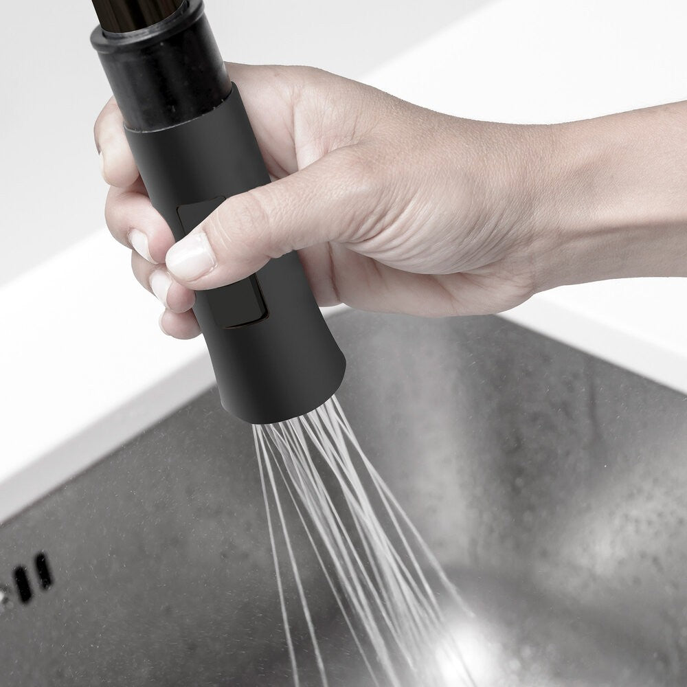 Douchette robinet mitigeur 3 voies Osmodyn Chef, douchette, finition noir mat