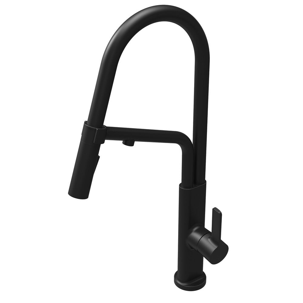 Robinet mitigeur 3 voies Osmodyn Chef, douchette, finition noir mat