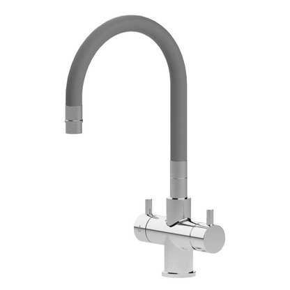 Robinet 5 voies flexible gris
