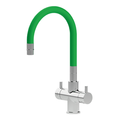 Robinet 5 voies flexible vert