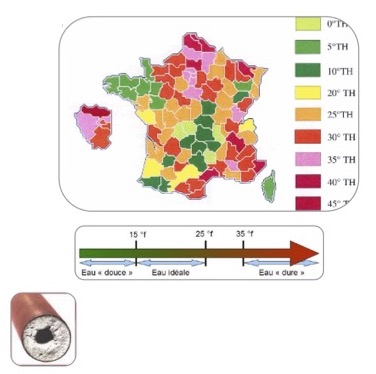 dureté de l'eau en France