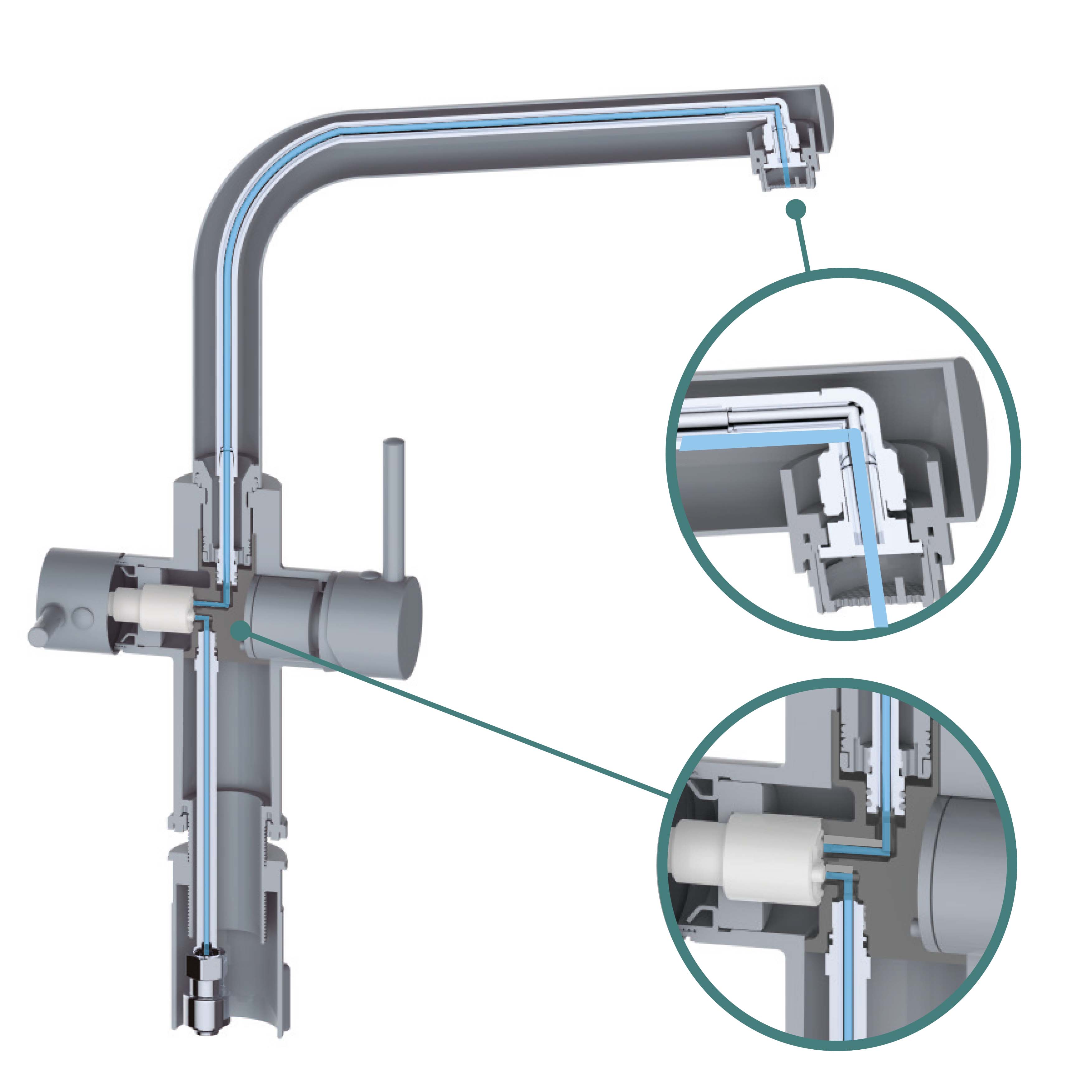 Robinet osmoseur ouverture 1/4 de tour